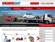 Tablet Screenshot of bombsaway.com.au